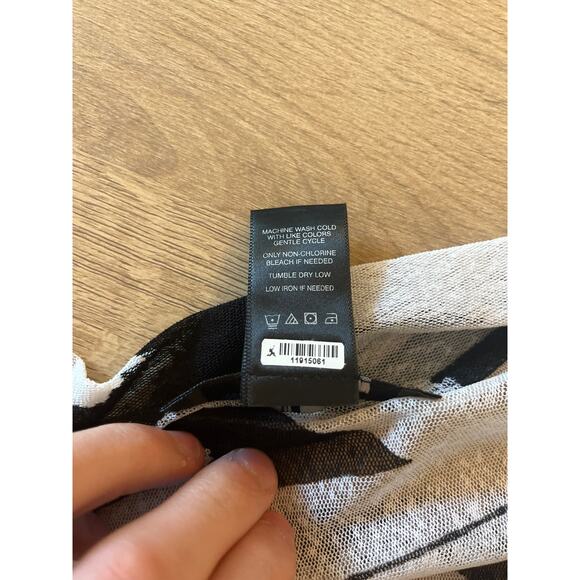 Ali Miles Abstract Print Lightweight Roll Tab Sleeve Cardigan Size 2X Lagenlook - Picture 7 of 9